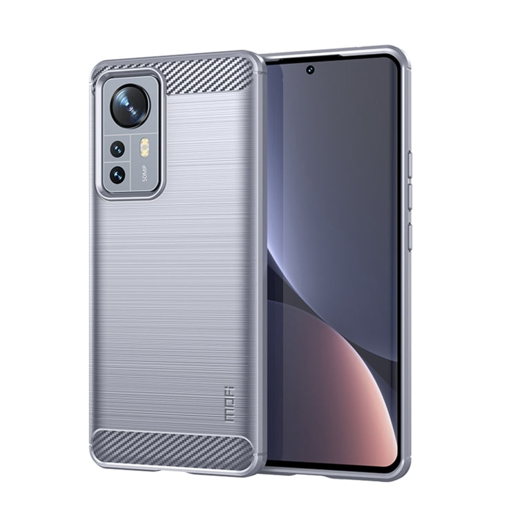 For Xiaomi 12 Pro MOFI Gentleness Brushed Carbon Fiber Soft TPU Case(Gray) - Xiaomi Cases by MOFI | Online Shopping South Africa | PMC TechLife | Buy Now Pay Later Mobicred