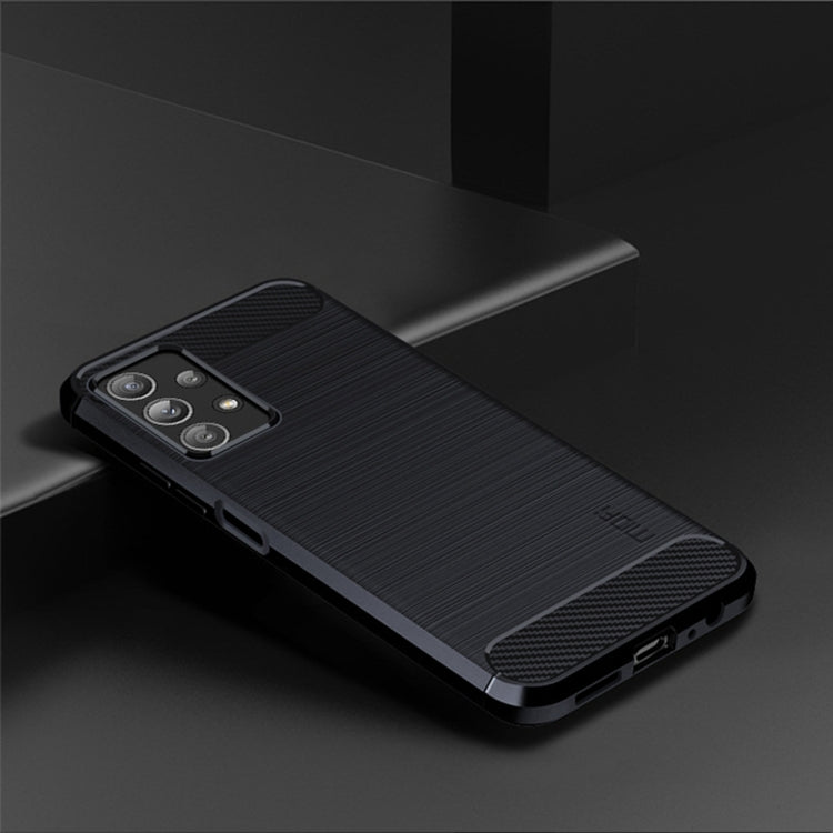 For Samsung Galaxy A23 / M23 / F23 MOFI Gentleness Series Brushed Texture Carbon Fiber Soft TPU Case(Blue) - Galaxy Phone Cases by MOFI | Online Shopping South Africa | PMC Jewellery | Buy Now Pay Later Mobicred