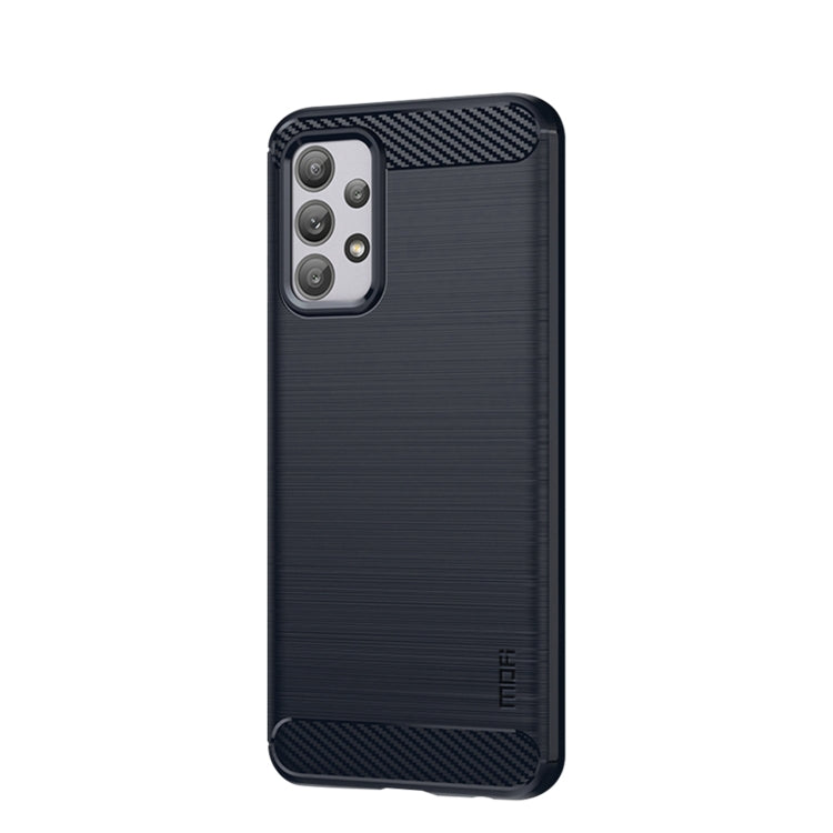 For Samsung Galaxy A23 / M23 / F23 MOFI Gentleness Series Brushed Texture Carbon Fiber Soft TPU Case(Blue) - Galaxy Phone Cases by MOFI | Online Shopping South Africa | PMC Jewellery | Buy Now Pay Later Mobicred