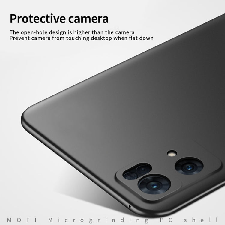 For OPPO Reno7 Pro MOFI Frosted PC Ultra-thin Hard Case(Gold) - OPPO Cases by MOFI | Online Shopping South Africa | PMC Jewellery