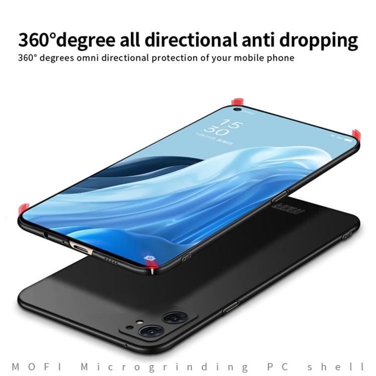 For OPPO Find X5 MOFI Frosted PC Ultra-thin Hard Case(Gold) - OPPO Cases by MOFI | Online Shopping South Africa | PMC TechLife | Buy Now Pay Later Mobicred