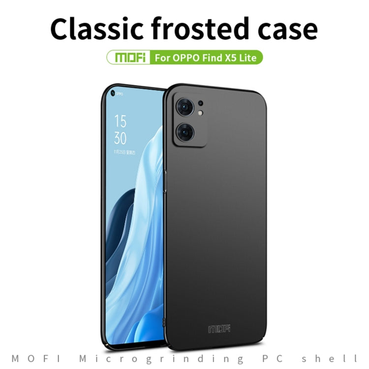 For OPPO Find X5 Lite / Reno7 Global MOFI Frosted PC Ultra-thin Hard Case(Red) - OPPO Cases by MOFI | Online Shopping South Africa | PMC Jewellery