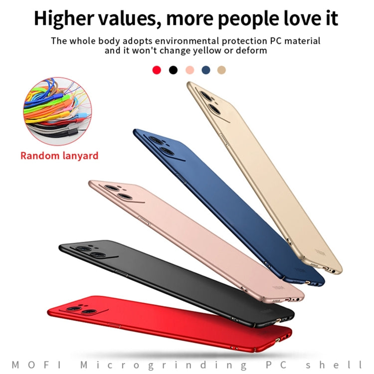 For OPPO Find X5 Lite / Reno7 Global MOFI Frosted PC Ultra-thin Hard Case(Red) - OPPO Cases by MOFI | Online Shopping South Africa | PMC Jewellery