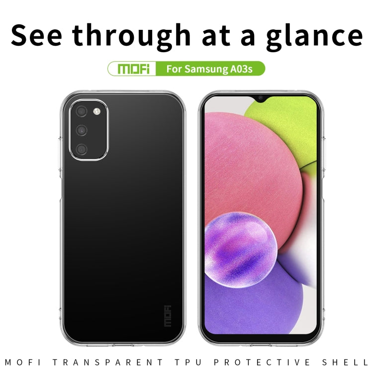 For Samsung Galaxy A03s EU 164.2mm MOFI Ming Series Ultra-thin TPU Phone Case(Transparent) - Galaxy Phone Cases by MOFI | Online Shopping South Africa | PMC Jewellery