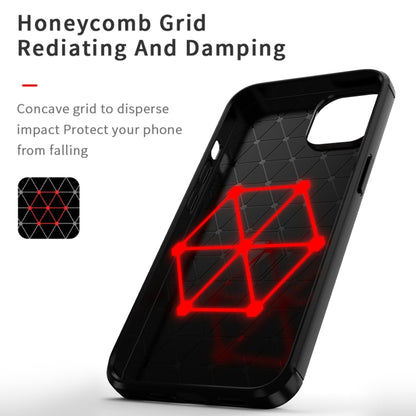 For iPhone 14 MOFI Gentleness Brushed Texture Carbon Fiber TPU Phone Case (Red) - iPhone 14 Cases by MOFI | Online Shopping South Africa | PMC Jewellery