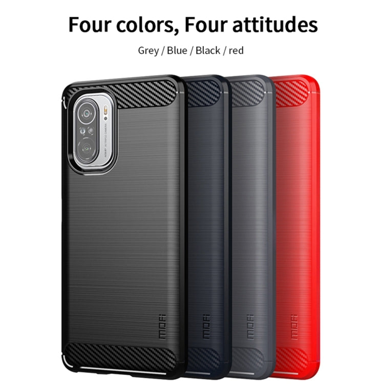 For Xiaomi Redmi Note 11T Pro 5G / 11T Pro Plus 5G MOFI Gentleness Series Brushed Texture Carbon Fiber Soft TPU Case(Black) -  by MOFI | Online Shopping South Africa | PMC Jewellery