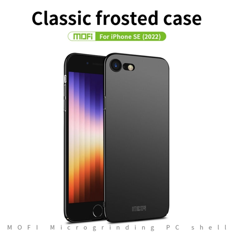 For iPhone SE 2022 / 2020 MOFI Frosted PC Ultra-thin Hard Case(Blue) - iPhone SE 2022 / 2020 / 8 / 7 Cases by MOFI | Online Shopping South Africa | PMC Jewellery