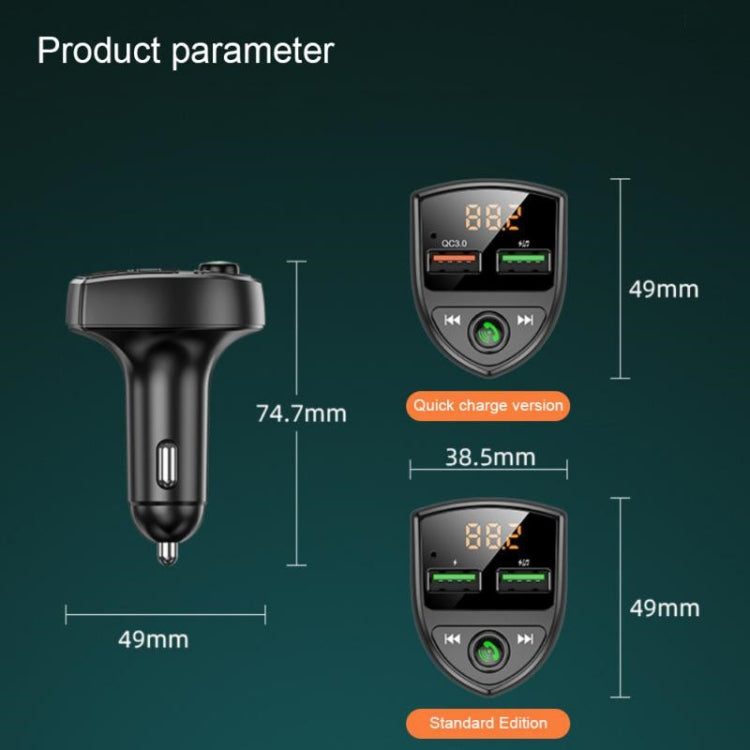 C8 Car  U Disk Bluetooth Player Fm Transmitter  QC3.0 Dual USB Ports Fast Charging - Bluetooth Car Kits by PMC TechLife | Online Shopping South Africa | PMC TechLife | Buy Now Pay Later Mobicred
