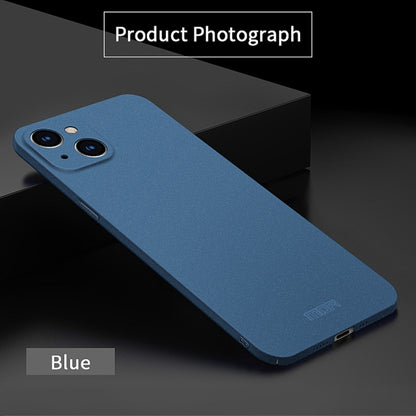 For iPhone 14 MOFI Fandun Series Frosted PC Ultra-thin Phone Case(Blue) - iPhone 14 Cases by MOFI | Online Shopping South Africa | PMC Jewellery