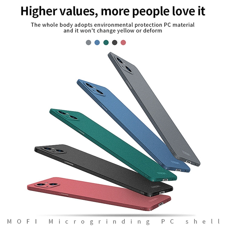 For iPhone 14 Plus  MOFI Fandun Series Frosted PC Ultra-thin Phone Case(Red) - iPhone 14 Plus Cases by MOFI | Online Shopping South Africa | PMC TechLife | Buy Now Pay Later Mobicred