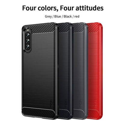 For Sony Xperia 10 IV MOFI Gentleness Series Brushed Texture Carbon Fiber Soft TPU Case(Black) - Sony Cases by MOFI | Online Shopping South Africa | PMC Jewellery