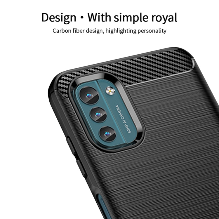 For Nokia G11 / G21 MOFI Gentleness Series Brushed Texture Carbon Fiber Soft TPU Case(Blue) - Nokia Cases by MOFI | Online Shopping South Africa | PMC Jewellery