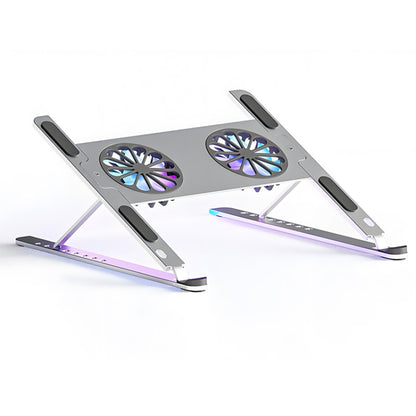 BONERUY P11F Adjustable Laptop Stand Cooling Holder with Double Fans - Cooling Pads by BONERUY | Online Shopping South Africa | PMC Jewellery | Buy Now Pay Later Mobicred