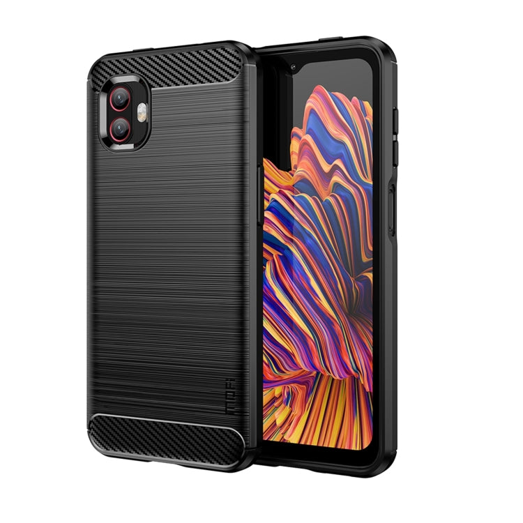 For Samsung Galaxy Xcover6 Pro / Xcover Pro 2 MOFI Gentleness Brushed Carbon Fiber Soft TPU Case(Black) -  by MOFI | Online Shopping South Africa | PMC Jewellery | Buy Now Pay Later Mobicred