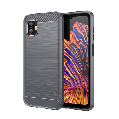 For Samsung Galaxy Xcover6 Pro / Xcover Pro 2 MOFI Gentleness Brushed Carbon Fiber Soft TPU Case(Gray) -  by MOFI | Online Shopping South Africa | PMC Jewellery | Buy Now Pay Later Mobicred