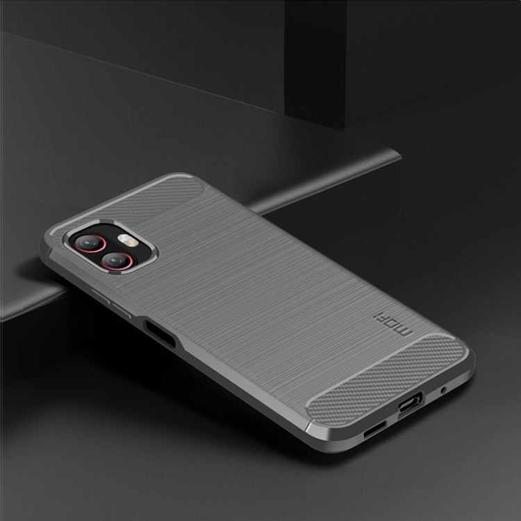 For Samsung Galaxy Xcover6 Pro / Xcover Pro 2 MOFI Gentleness Brushed Carbon Fiber Soft TPU Case(Gray) -  by MOFI | Online Shopping South Africa | PMC Jewellery | Buy Now Pay Later Mobicred