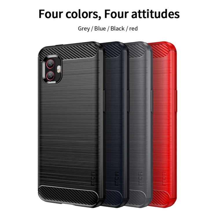 For Samsung Galaxy Xcover6 Pro / Xcover Pro 2 MOFI Gentleness Brushed Carbon Fiber Soft TPU Case(Gray) -  by MOFI | Online Shopping South Africa | PMC Jewellery | Buy Now Pay Later Mobicred