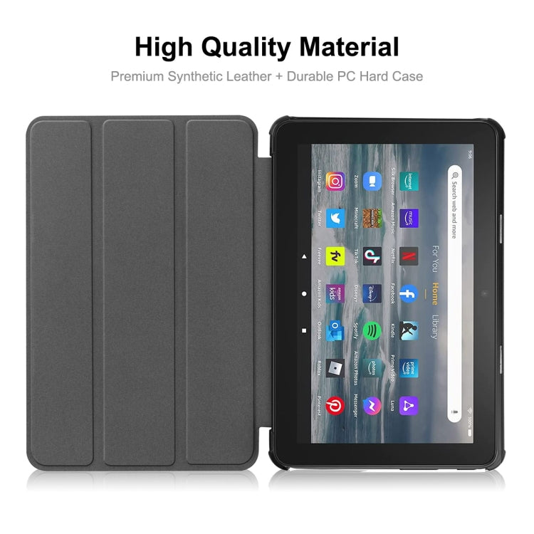 For Amazon Fire 7 12th 2022 ENKAY Smart Leather Tablet Case(Rose) - Amazon by ENKAY | Online Shopping South Africa | PMC TechLife | Buy Now Pay Later Mobicred