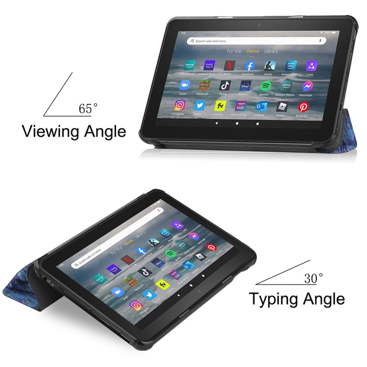 For Amazon Fire 7 12th 2022 JSM Smart Leather Tablet Case(Starry Sky) - free shipping - PMc TechLife - Order now!