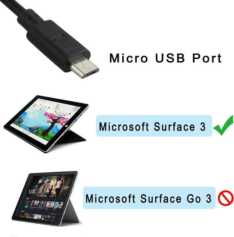 For Microsoft Surface3 1624 1645 Power Adapter 5.2v 2.5a 13W Android Port Charger, UK Plug - For Microsoft by PMC Jewellery | Online Shopping South Africa | PMC Jewellery | Buy Now Pay Later Mobicred