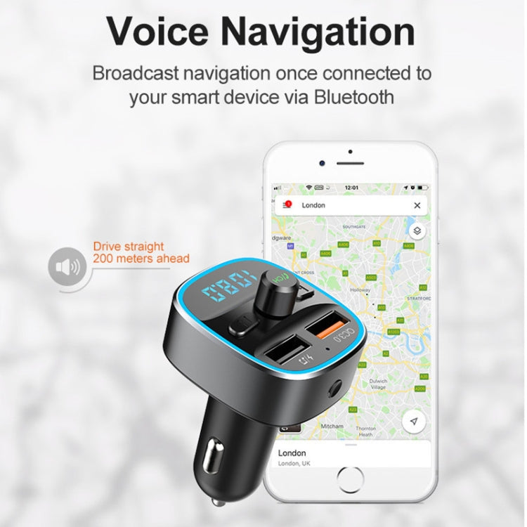 T25S Car MP3 Player Multi-function BT5.0 Dual USB Chargers - Bluetooth Car Kits by PMC TechLife | Online Shopping South Africa | PMC TechLife | Buy Now Pay Later Mobicred