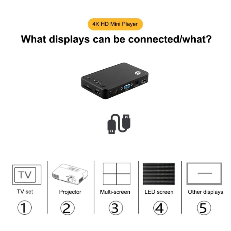 X16 4K Media Player Horizontal And Vertical Screen Video Advertising AD Player, Auto Looping Playback(EU Plug) - Multimedia Player by PMC TechLife | Online Shopping South Africa | PMC TechLife | Buy Now Pay Later Mobicred