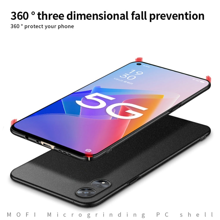 For OPPO A97 5G MOFI Frosted PC Ultra-thin Hard Phone Case(Blue) - OPPO Cases by MOFI | Online Shopping South Africa | PMC TechLife | Buy Now Pay Later Mobicred