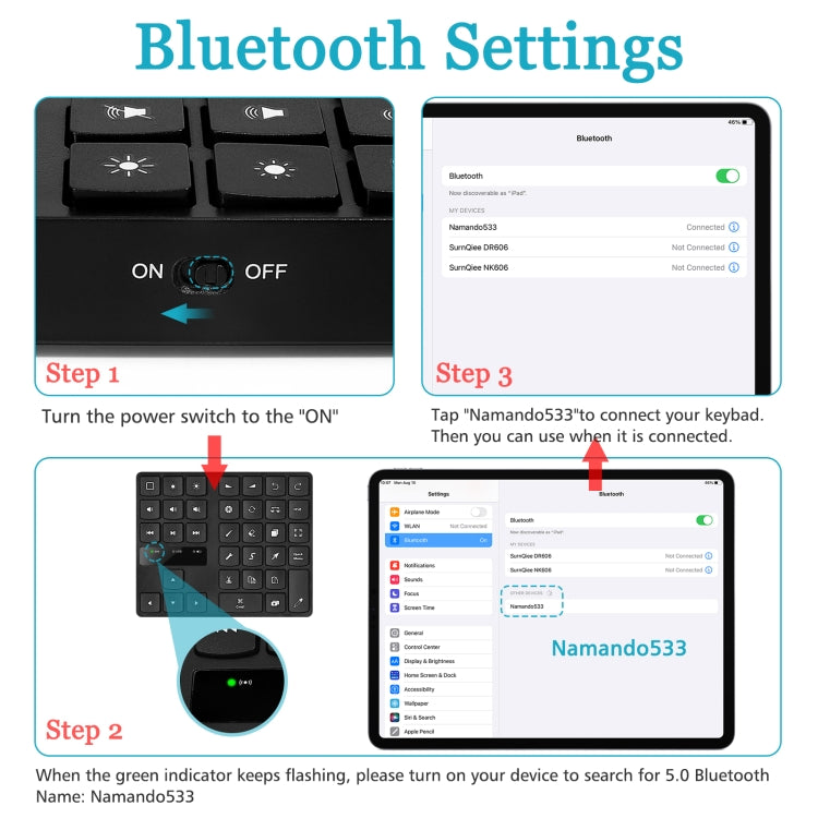 MC-533 Bluetooth 5.0 Painting Keyboard 35 keys Keypad Wireless Digital keyboard - free shipping - PMC Jewellery - Order now!