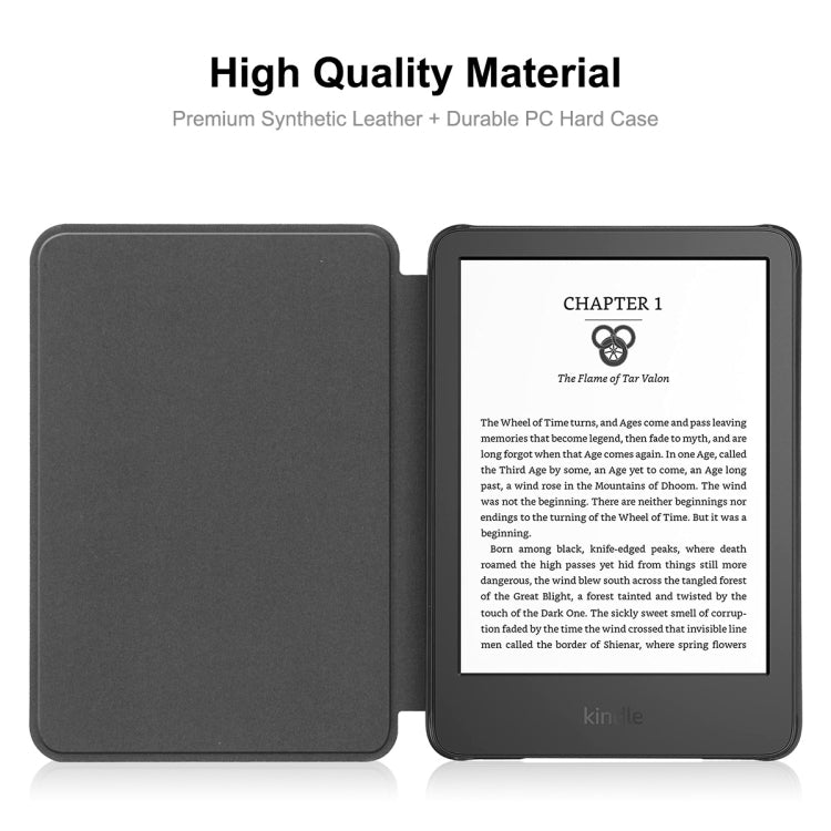 For Amazon Kindle 2022 Gen11 ENKAY Custer Texture Leather Smart Case(Dark Blue) - free shipping - PMC TechLife - Order now!