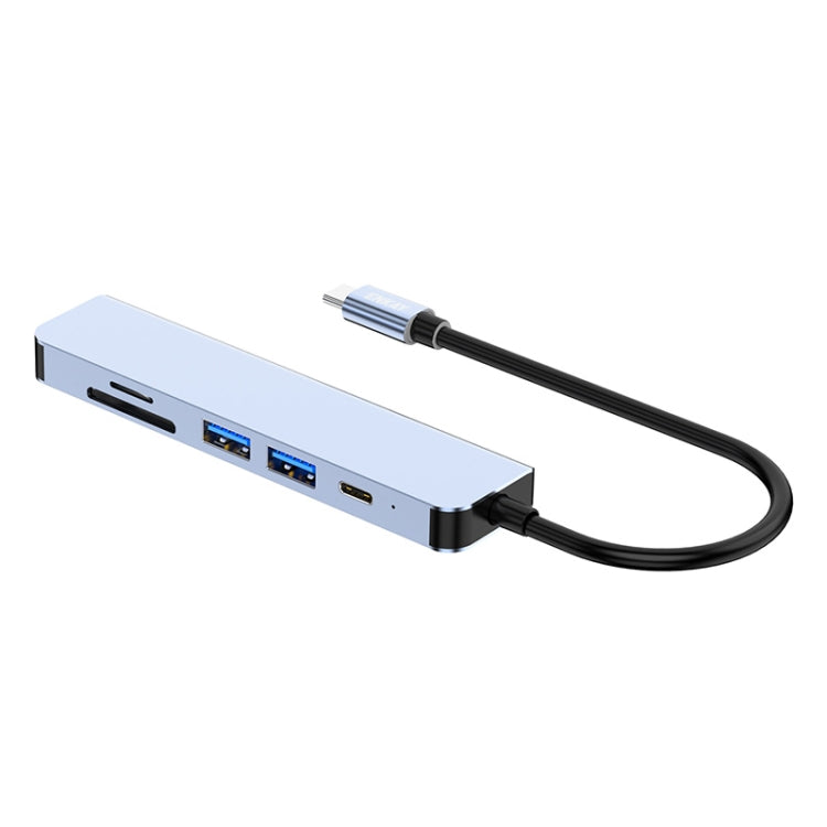 ENKAY Hat-Prince 6 in 1 Type-C Hub 4K HDMI Docking Station Adapter USB-C PD Quick Charge SD/TF Card Reader - USB HUB by ENKAY | Online Shopping South Africa | PMC Jewellery | Buy Now Pay Later Mobicred