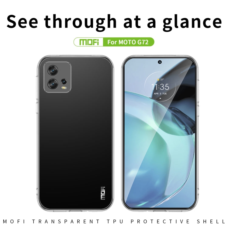 For Motorola Moto G72 MOFI Ming Series Ultra-thin TPU Phone Case(Transparent) - Motorola Cases by MOFI | Online Shopping South Africa | PMC Jewellery