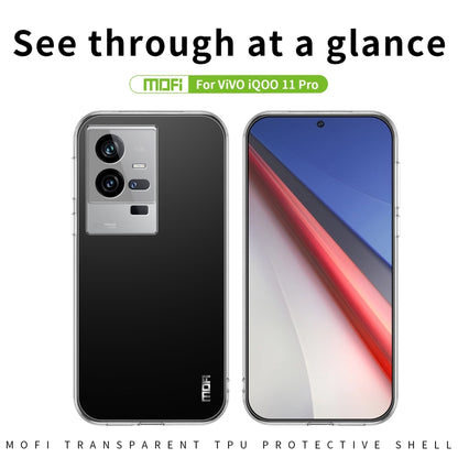 For vivo iQOO 11 Pro MOFI Ming Series Ultra-thin TPU Phone Case(Transparent) - vivo Cases by MOFI | Online Shopping South Africa | PMC Jewellery