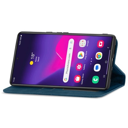 For Samsung Galaxy S25 Ultra 5G Retro Skin Feel Magnetic Leather Phone Case(Blue) - Galaxy S25 Ultra 5G Cases by PMC Jewellery | Online Shopping South Africa | PMC Jewellery | Buy Now Pay Later Mobicred