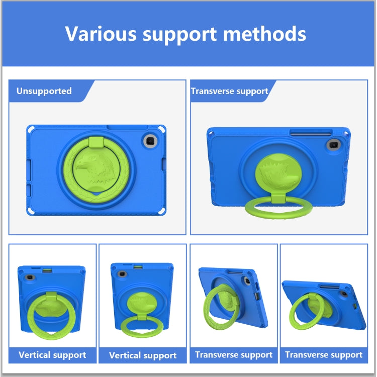 For Samsung Galaxy Tab A9 8.7 X110/X115 EVA Hybrid PC Shockproof Tablet Case with Frame(Blue) - free shipping - PMC TechLife - Order now!