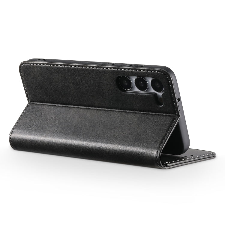 For Samsung Galaxy S24+ 5G Suteni Calf Texture Horizontal Flip Leather Phone Case(Black) - Galaxy S24+ 5G Cases by Suteni | Online Shopping South Africa | PMC Jewellery | Buy Now Pay Later Mobicred