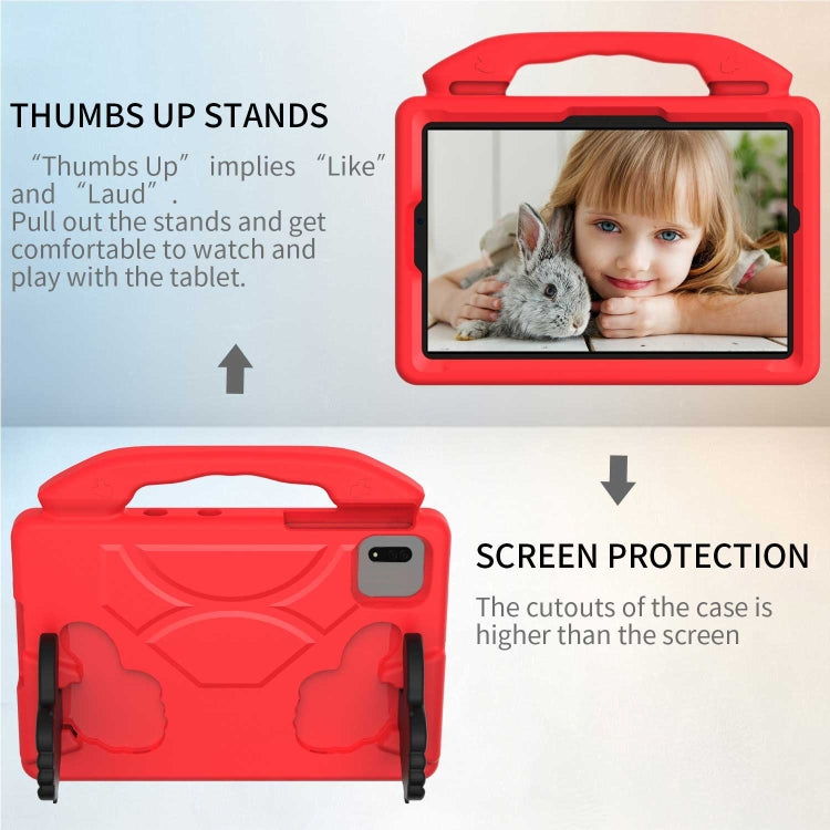 For  Lenovo Tab M11 /Xiaoxin Pad 11 2024 Thumb Bracket EVA Shockproof Tablet Case(RoseRed) - Lenovo by PMC Jewellery | Online Shopping South Africa | PMC Jewellery | Buy Now Pay Later Mobicred