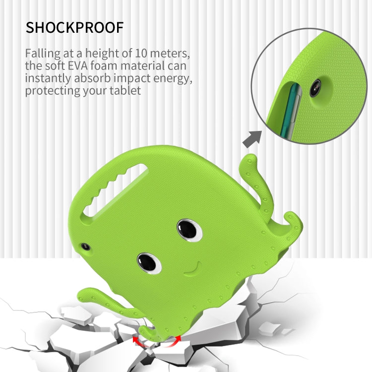 For Amazon Kindle Fire HD10 2021 Octopus Style EVA + PC Tablet Case with Strap(Grass Green) - Amazon by PMC TechLife | Online Shopping South Africa | PMC TechLife | Buy Now Pay Later Mobicred
