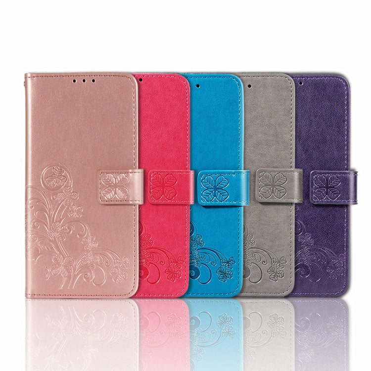 For Nokia G22  Four-leaf Clasp Embossed Buckle Leather Phone Case(Blue) - free shipping - PMC TechLife - Order now!