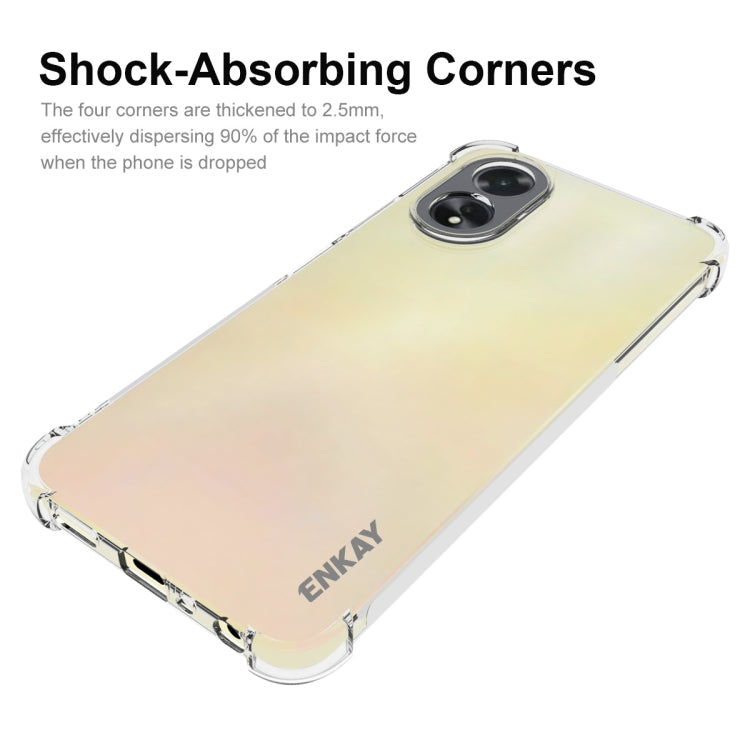 For OPPO A18 4G / A38 4G ENKAY Clear TPU Shockproof Anti-slip Phone Case - A18 Cases by ENKAY | Online Shopping South Africa | PMC Jewellery | Buy Now Pay Later Mobicred