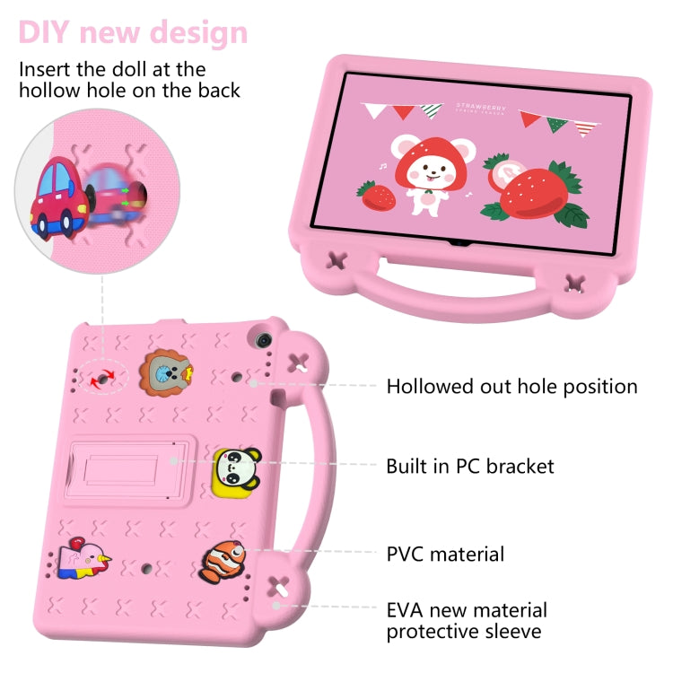 For Amazon Fire HD 10 2021 Handle Kickstand Children EVA Shockproof PC Tablet Case(Pink) - Amazon by PMC TechLife | Online Shopping South Africa | PMC TechLife | Buy Now Pay Later Mobicred