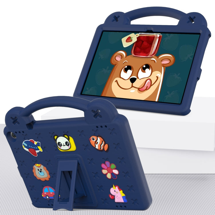 For Amazon Fire HD 10 2021 Handle Kickstand Children EVA Shockproof PC Tablet Case(Navy Blue) - Amazon by PMC TechLife | Online Shopping South Africa | PMC TechLife | Buy Now Pay Later Mobicred