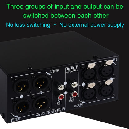 B033 3 Input To 3 Output Fully Balanced XLR Signal Passive Stereo Selector Switch Switcher -  by PMC Jewellery | Online Shopping South Africa | PMC Jewellery | Buy Now Pay Later Mobicred