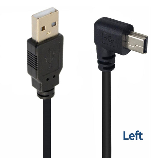 JUNSUNMAY 5 Feet USB A 2.0 to Mini B 5 Pin Charger Cable Cord, Length: 1.5m(Left) - USB Cable by JUNSUNMAY | Online Shopping South Africa | PMC Jewellery | Buy Now Pay Later Mobicred