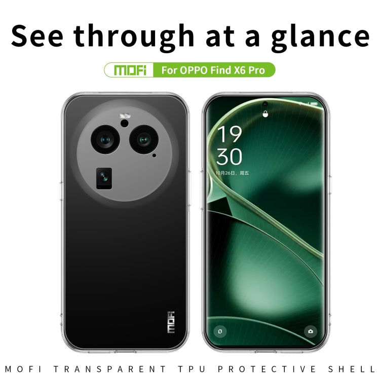 For OPPO Find X6 Pro MOFI Ming Series Ultra-thin TPU Phone Case(Transparent) - OPPO Cases by MOFI | Online Shopping South Africa | PMC Jewellery