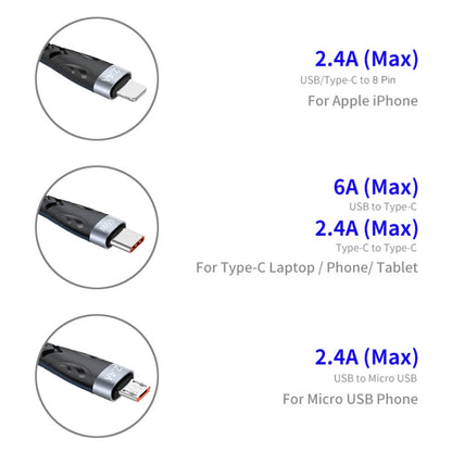 ENKAY ENK-CB135 5-in-1 65W USB-A & USB-C to 8 Pin / Type-C / Micro USB Multifunctional Charging Cable with Indicator Light, Cable Length:1.2m - Multifunction Cable by ENKAY | Online Shopping South Africa | PMC Jewellery | Buy Now Pay Later Mobicred