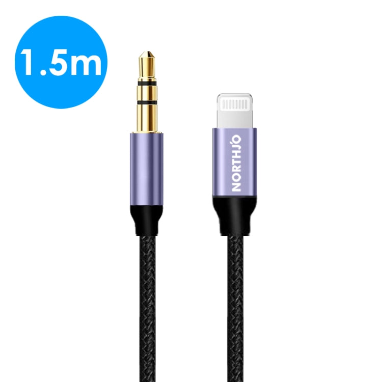 NORTHJO LTM03 8 Pin to 3.5mm Audio AUX Jack Cable, Length:1.5m - Video & Audio Cable by NORTHJO | Online Shopping South Africa | PMC Jewellery