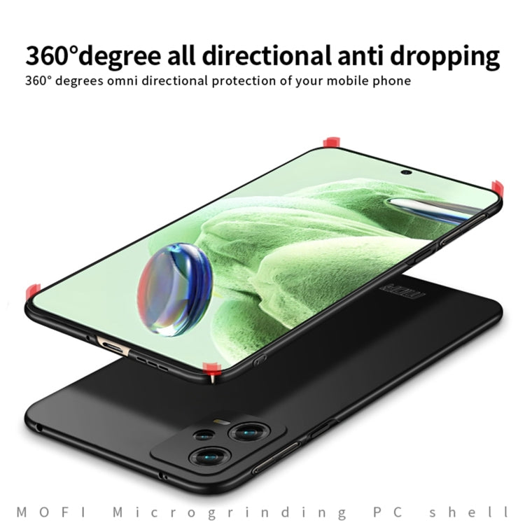 For Redmi Note 12 5G Global MOFI Micro-Frosted PC Ultra-thin Hard Phone Case(Blue) - Note 12 Cases by MOFI | Online Shopping South Africa | PMC TechLife