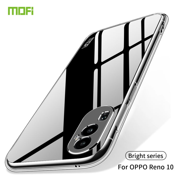 For?OPPO Reno10 China MOFI Ming Series Transparent Ultra-thin TPU Phone Case(Transparent) - OPPO Cases by MOFI | Online Shopping South Africa | PMC Jewellery
