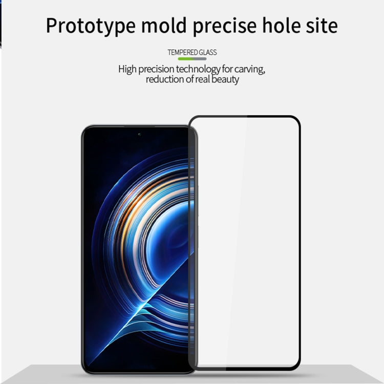 For Xiaomi Poco F5 MOFI 9H 2.5D Full Screen Tempered Glass Film(Black) -  by MOFI | Online Shopping South Africa | PMC Jewellery | Buy Now Pay Later Mobicred