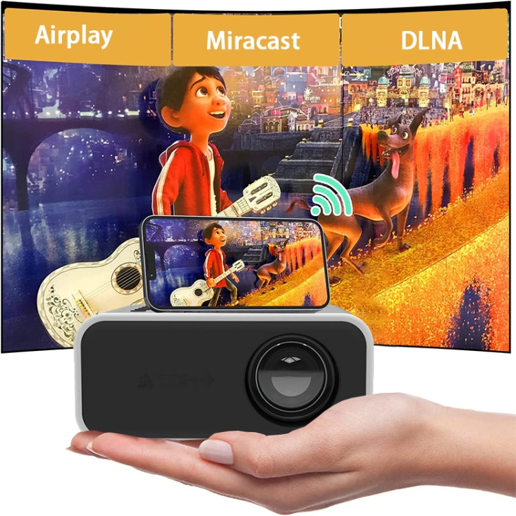 YT300 Home Multimedia Mini Remote Projector Support Mobile Phone(EU Plug White) - Mini Projector by PMC Jewellery | Online Shopping South Africa | PMC Jewellery | Buy Now Pay Later Mobicred